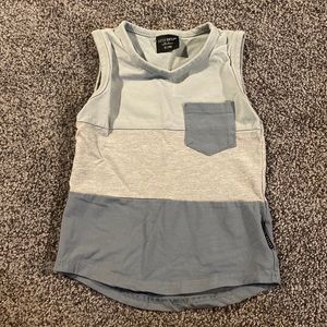 Little Bipsy Seaglass/Grey/Waves Color Block Tank